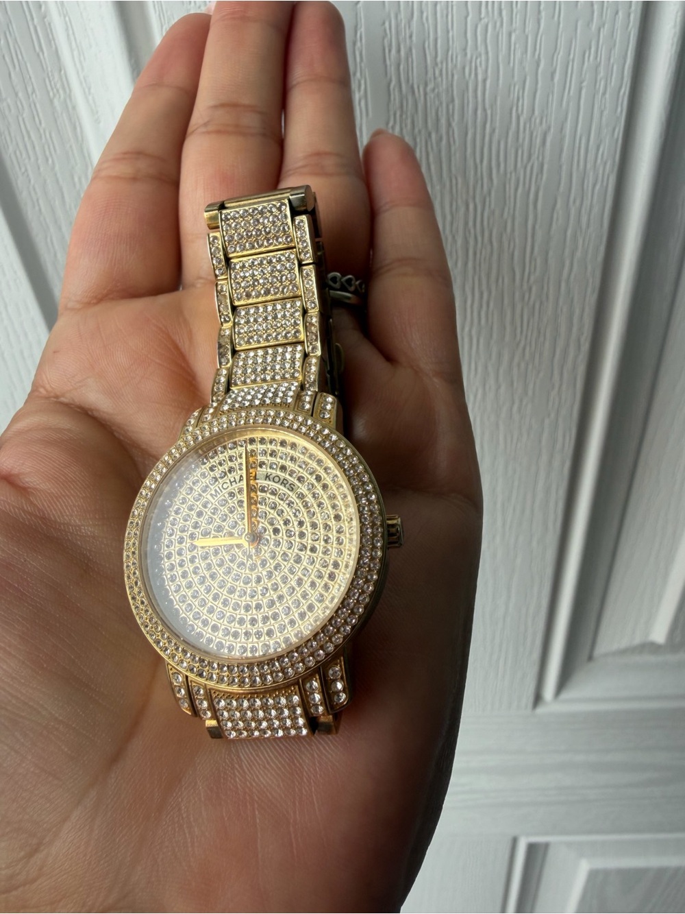 Gold Crystal Pavé Women's Watch - Michael Kors - Picture 2 of 4